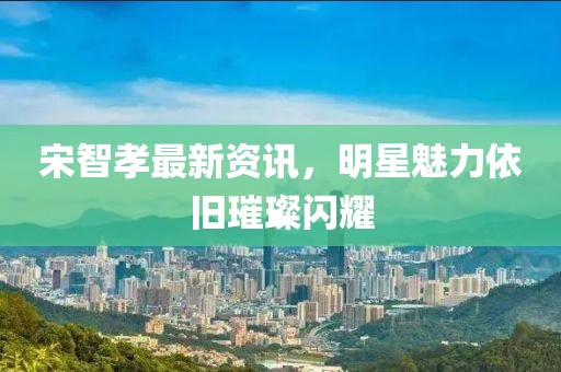 宋智孝最新资讯，明星魅力依旧璀璨闪耀