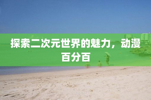 探索二次元世界的魅力，动漫百分百