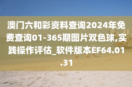 澳门六和彩资料查询2024年免费查询01-365期图片双色球,实践操作评估_软件版本EF64.01.31