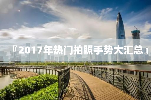 『2017年热门拍照手势大汇总』