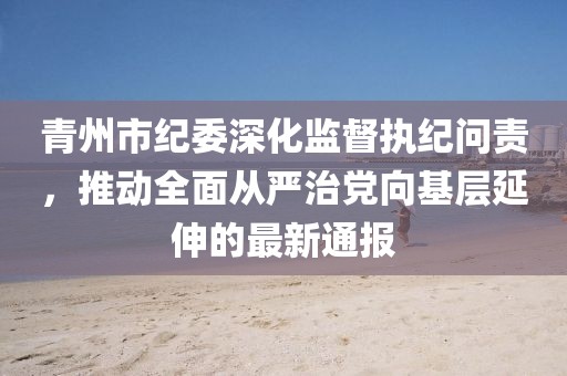 青州市纪委深化监督执纪问责，推动全面从严治党向基层延伸的最新通报