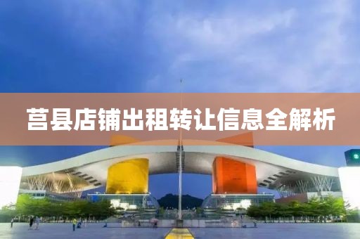 莒县店铺出租转让信息全解析