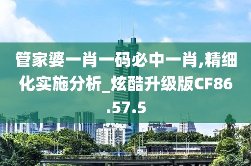 管家婆一肖一码必中一肖,精细化实施分析_炫酷升级版CF86.57.5