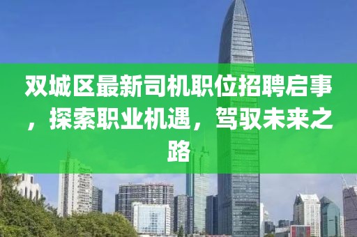 双城区最新司机职位招聘启事，探索职业机遇，驾驭未来之路