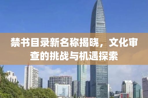 禁书目录新名称揭晓，文化审查的挑战与机遇探索
