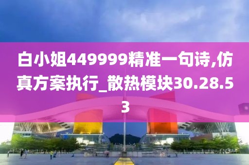 白小姐449999精准一句诗,仿真方案执行_散热模块30.28.53