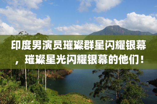印度男演员璀璨群星闪耀银幕，璀璨星光闪耀银幕的他们！