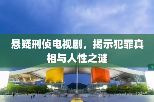 悬疑刑侦电视剧，揭示犯罪真相与人性之谜