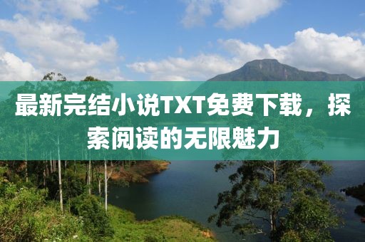 最新完结小说TXT免费下载，探索阅读的无限魅力