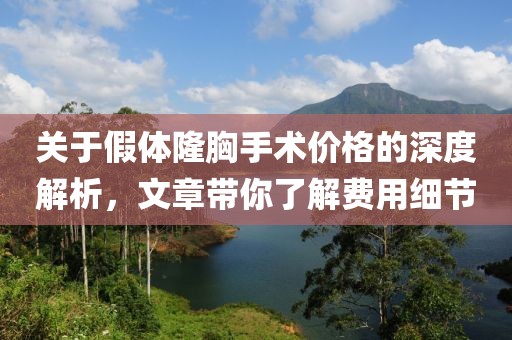 关于假体隆胸手术价格的深度解析，文章带你了解费用细节