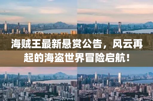 海贼王最新悬赏公告，风云再起的海盗世界冒险启航！