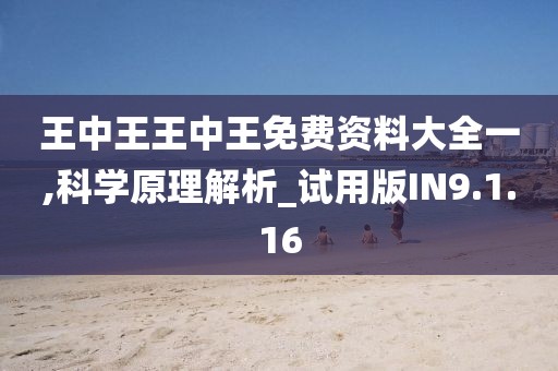王中王王中王免费资料大全一,科学原理解析_试用版IN9.1.16