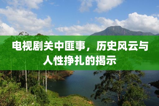 电视剧关中匪事，历史风云与人性挣扎的揭示