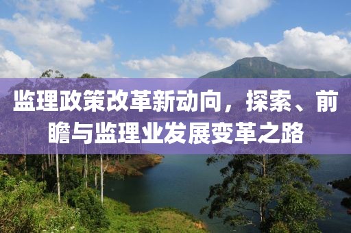 监理政策改革新动向，探索、前瞻与监理业发展变革之路