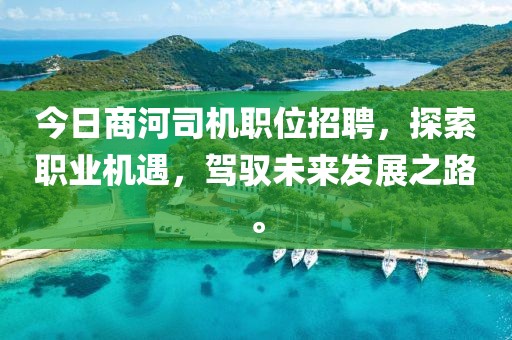 今日商河司机职位招聘，探索职业机遇，驾驭未来发展之路。