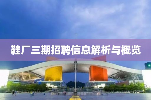 鞋厂三期招聘信息解析与概览
