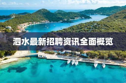 泗水最新招聘资讯全面概览