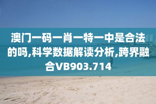 澳门一码一肖一特一中是合法的吗,科学数据解读分析,跨界融合VB903.714