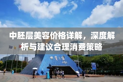 中胚层美容价格详解，深度解析与建议合理消费策略