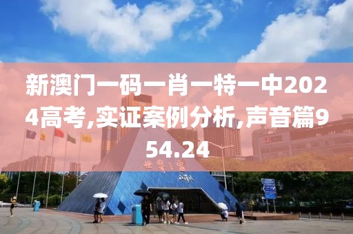新澳门一码一肖一特一中2024高考,实证案例分析,声音篇954.24