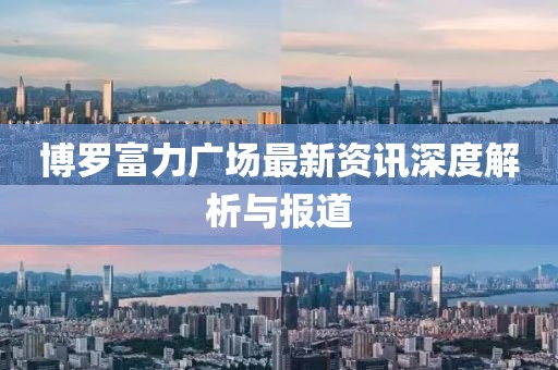 博罗富力广场最新资讯深度解析与报道