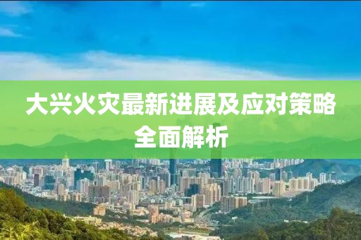 大兴火灾最新进展及应对策略全面解析