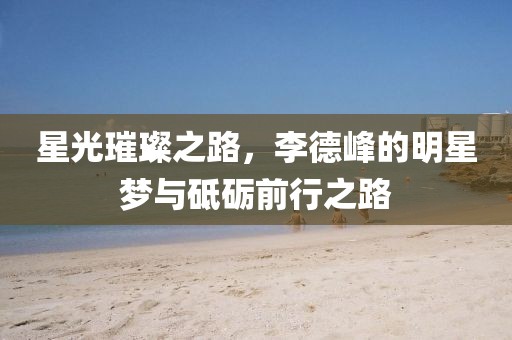 星光璀璨之路，李德峰的明星梦与砥砺前行之路