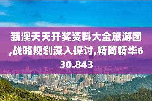 新澳天天开奖资料大全旅游团,战略规划深入探讨,精简精华630.843