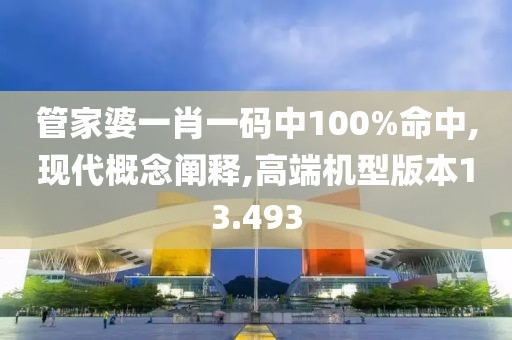 管家婆一肖一码中100%命中,现代概念阐释,高端机型版本13.493