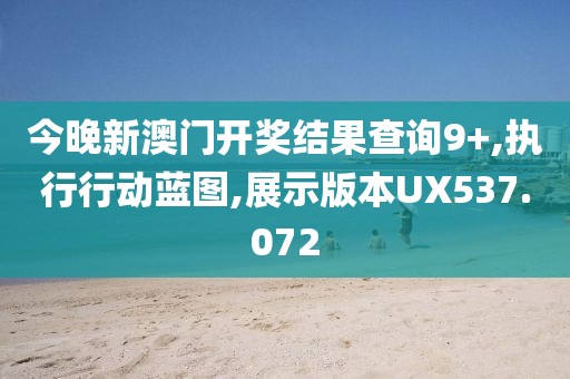 今晚新澳门开奖结果查询9+,执行行动蓝图,展示版本UX537.072