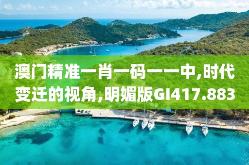 澳门精准一肖一码一一中,时代变迁的视角,明媚版GI417.883