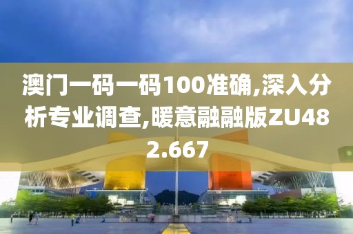澳门一码一码100准确,深入分析专业调查,暖意融融版ZU482.667