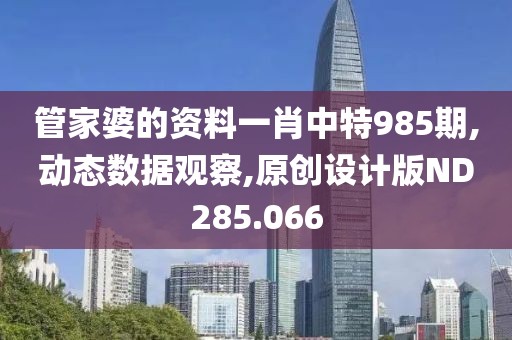 管家婆的资料一肖中特985期,动态数据观察,原创设计版ND285.066