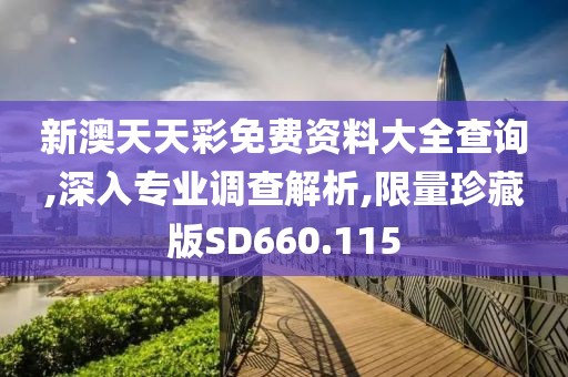 新澳天天彩免费资料大全查询,深入专业调查解析,限量珍藏版SD660.115