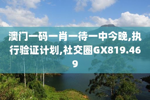 澳门一码一肖一待一中今晚,执行验证计划,社交圈GX819.469