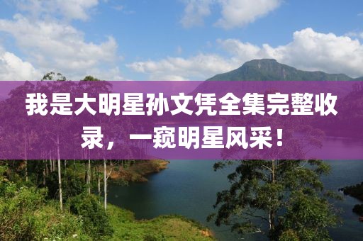 我是大明星孙文凭全集完整收录，一窥明星风采！