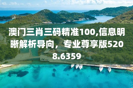 澳门三肖三码精准100,信息明晰解析导向，专业尊享版5208.6359