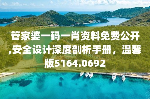 管家婆一码一肖资料免费公开,安全设计深度剖析手册，温馨版5164.0692