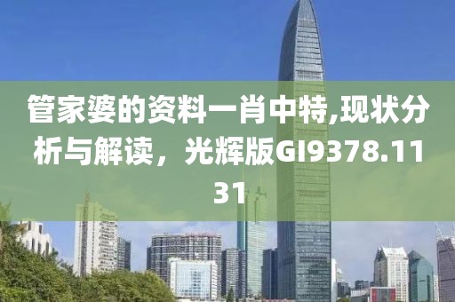 管家婆的资料一肖中特,现状分析与解读，光辉版GI9378.1131