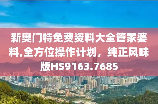 新奥门特免费资料大全管家婆料,全方位操作计划，纯正风味版HS9163.7685