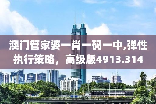 澳门管家婆一肖一码一中,弹性执行策略，高级版4913.314