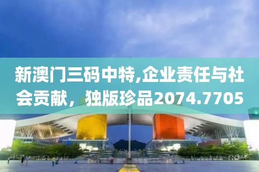 新澳门三码中特,企业责任与社会贡献，独版珍品2074.7705