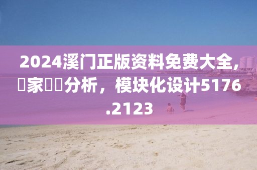 2024溪门正版资料免费大全,專家觀點分析，模块化设计5176.2123