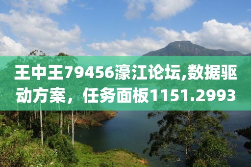 王中王79456濠江论坛,数据驱动方案，任务面板1151.2993