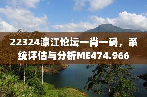 22324濠江论坛一肖一码，系统评估与分析ME474.966