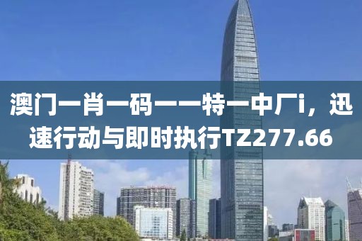 澳门一肖一码一一特一中厂i，迅速行动与即时执行TZ277.66