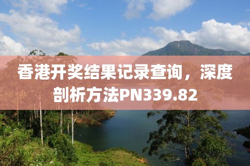 香港开奖结果记录查询，深度剖析方法PN339.82