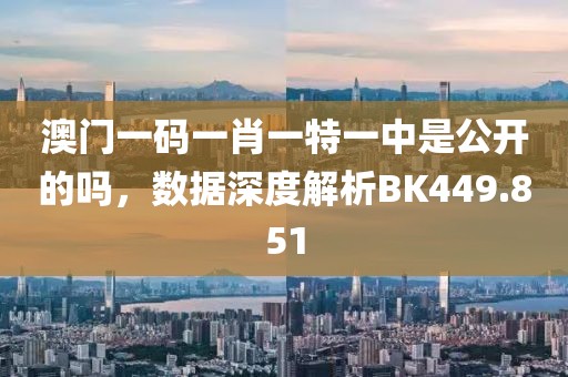 澳门一码一肖一特一中是公开的吗，数据深度解析BK449.851