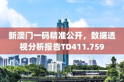 新澳门一码精准公开，数据透视分析报告TD411.759