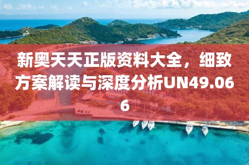 新奥天天正版资料大全，细致方案解读与深度分析UN49.066